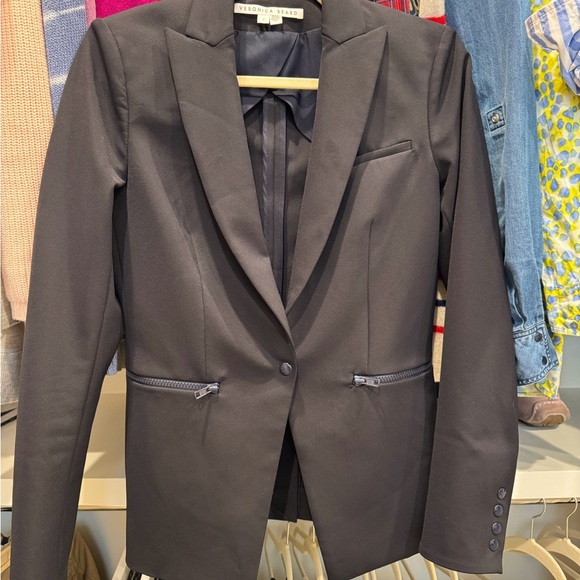Veronica Beard NAVY Scuba Dickey Jacket - Picture 5 of 11